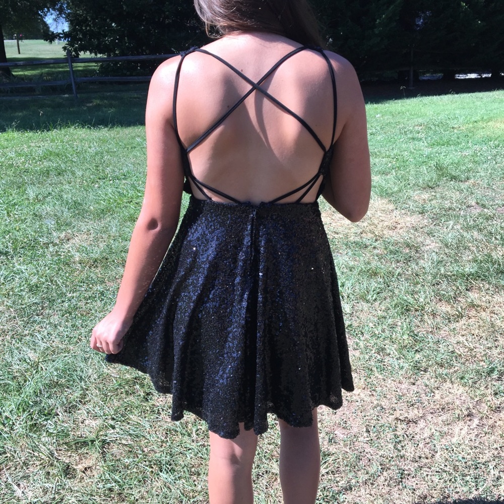 New. Black sparkly dress